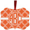 Linked Circles Metal Frame Ornament - Double Sided w/ Monogram