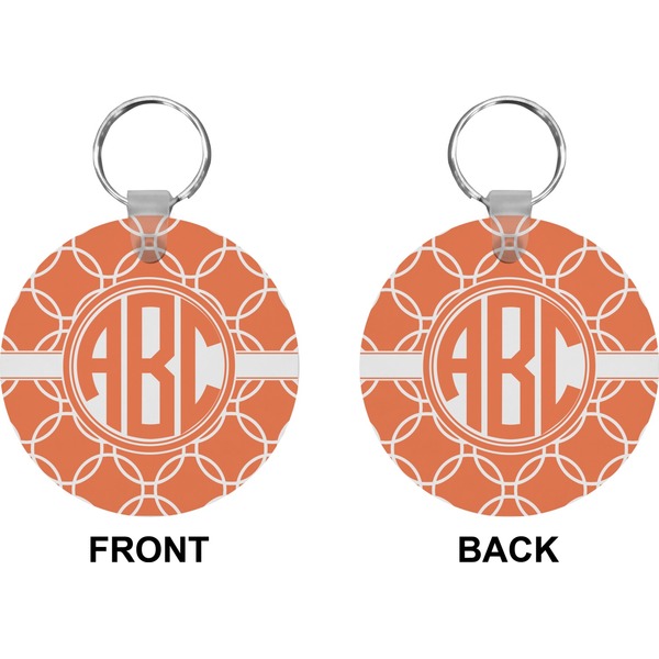 Linked Circles Circle Keychain (Front + Back)