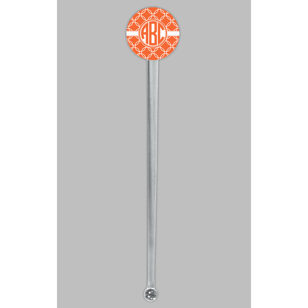 Linked Circles Clear Plastic 7" Stir Stick - Round - Single Stick