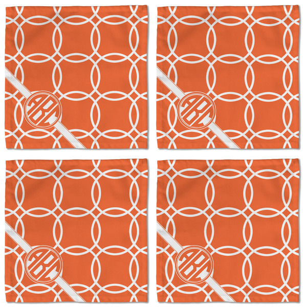 Linked Circles Cloth Napkins - Personalized Lunch (APPROVAL) Set of 4