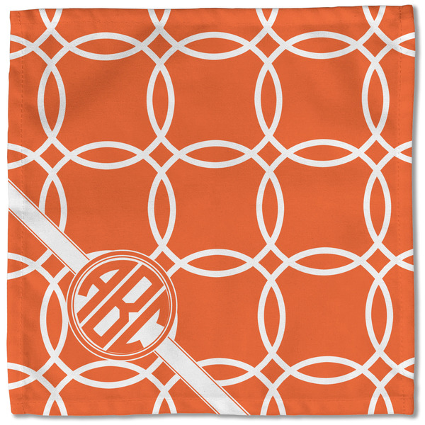 Linked Circles Cloth Napkins - Personalized Lunch (Single Full Open)