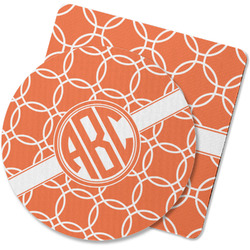 Linked Circles Rubber Backed Coaster (Personalized)