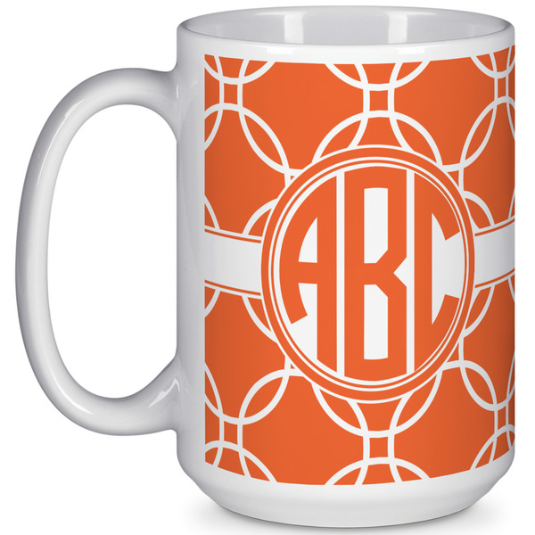 Custom Linked Circles 15 Oz Coffee Mug - White (Personalized)
