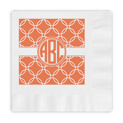 Linked Circles Embossed Decorative Napkins (Personalized)