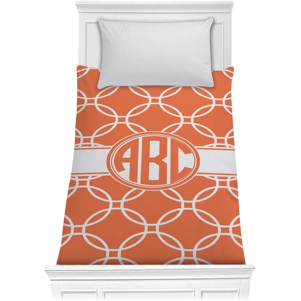 Custom Linked Circles Comforter - Twin (Personalized)