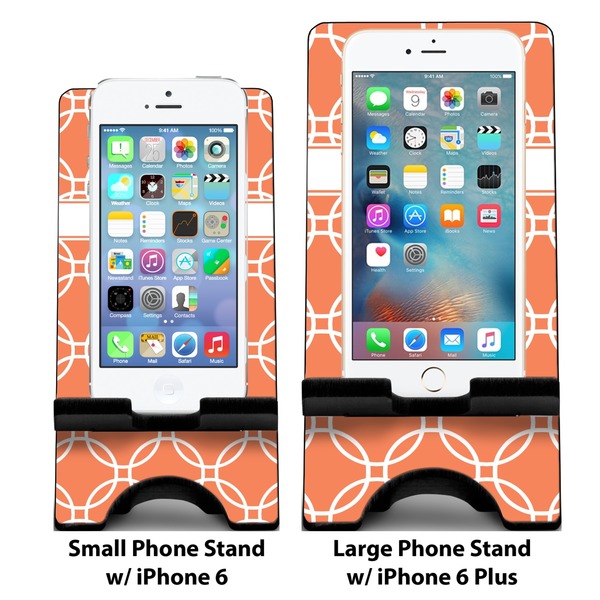 Linked Circles Compare Phone Stand Sizes - with iPhones