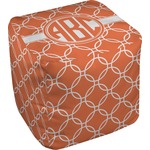 Linked Circles Cube Pouf Ottoman (Personalized)