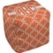 Linked Circles Cube Poof Ottoman (Top)