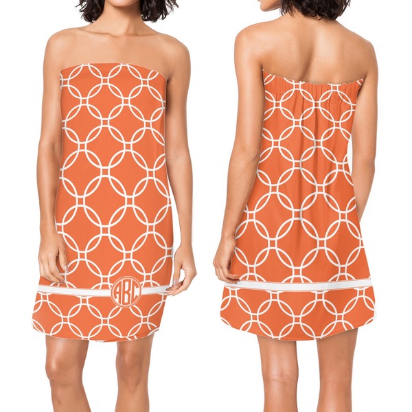 Linked Circles Custom Bath Wrap - Front & Back View