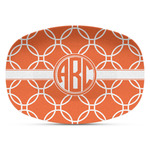 Linked Circles Plastic Platter - Microwave & Oven Safe Composite Polymer (Personalized)