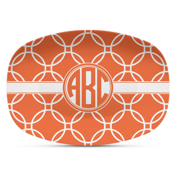 Custom Linked Circles Plastic Platter - Microwave & Oven Safe Composite Polymer (Personalized)