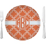 Linked Circles Glass Lunch / Dinner Plate 10" (Personalized)