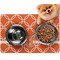 Linked Circles Dog Food Mat - Small LIFESTYLE