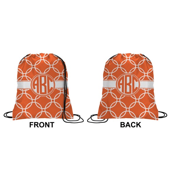 Linked Circles Drawstring Backpack Front & Back Small