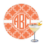 Linked Circles Printed Drink Topper - 3.25" (Personalized)