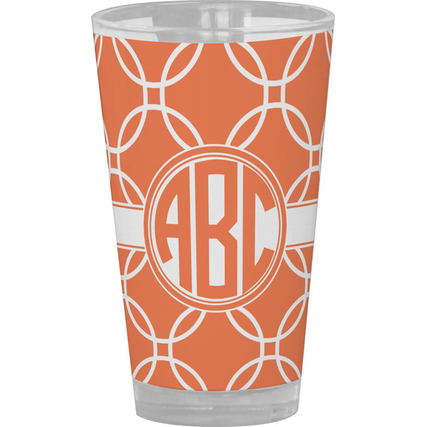Custom Linked Circles Pint Glass - Full Color (Personalized)