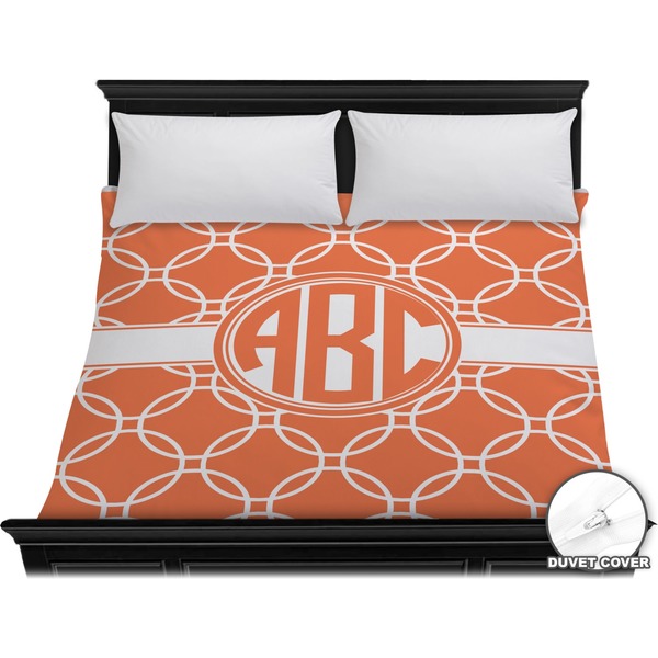 Custom Linked Circles Duvet Cover - King (Personalized)