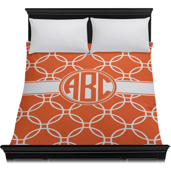 Linked Circles Duvet Cover - Queen - On Bed - No Prop