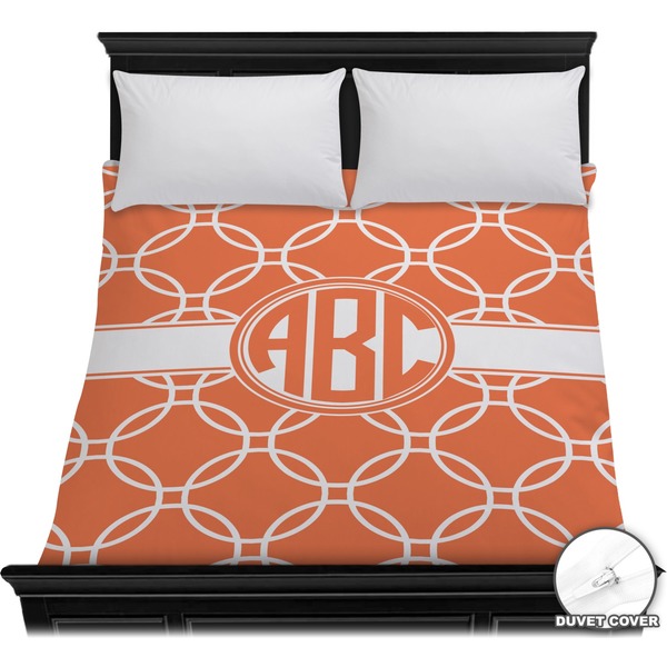 Custom Linked Circles Duvet Cover - Full / Queen (Personalized)