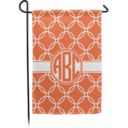 Linked Circles Small Garden Flag - Single Sided w/ Monograms