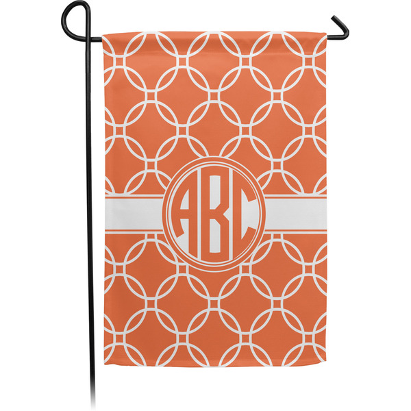 Custom Linked Circles Small Garden Flag - Single Sided w/ Monograms