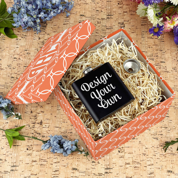 Linked Circles Gift Boxes with Lid - Canvas Wrapped - Large - In Context