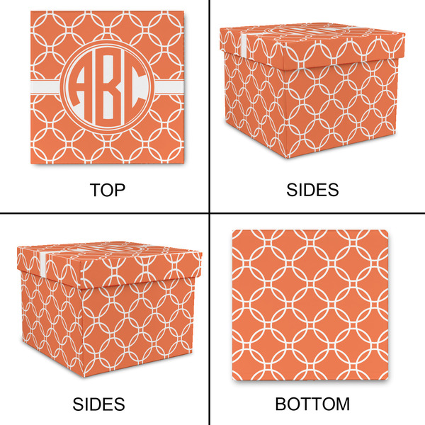 Linked Circles Gift Boxes with Lid - Canvas Wrapped - XX-Large - Approval