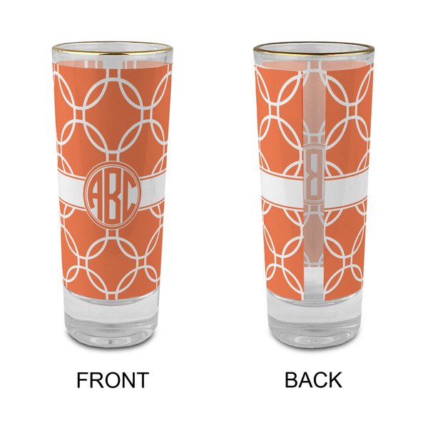 Linked Circles Glass Shot Glass - 2 oz - Single - APPROVAL