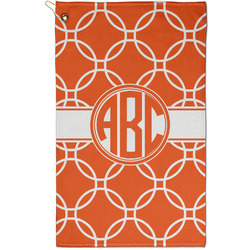 Linked Circles Golf Towel - Poly-Cotton Blend - Small w/ Monograms
