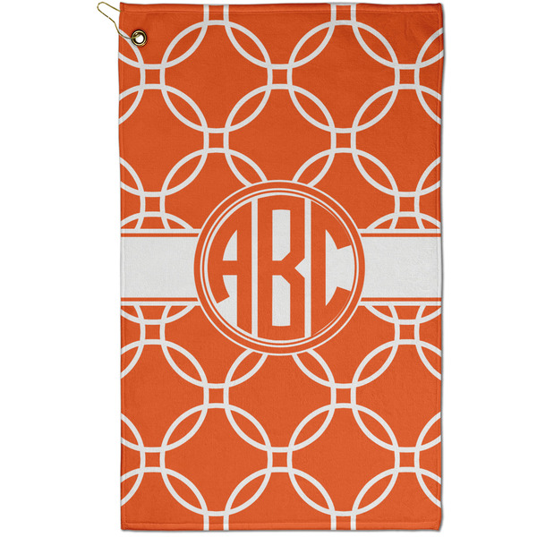Custom Linked Circles Golf Towel - Poly-Cotton Blend - Small w/ Monograms
