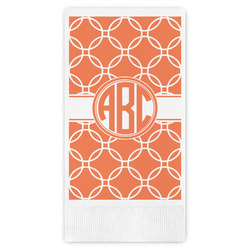 Linked Circles Guest Napkins - Full Color - Embossed Edge (Personalized)