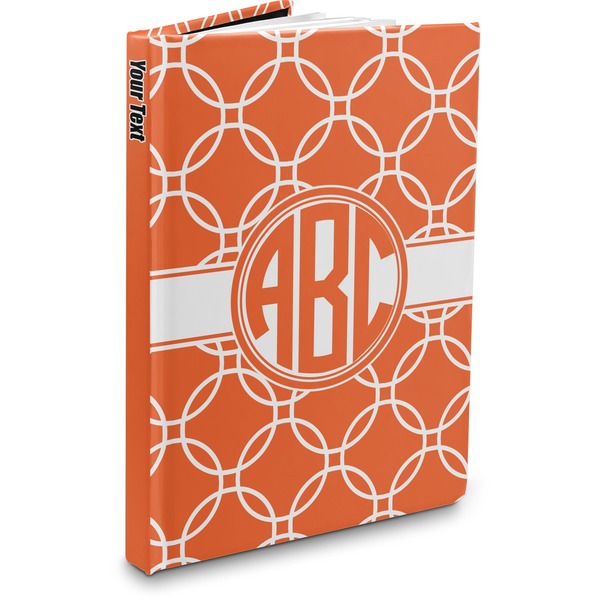 Custom Linked Circles Hardbound Journal - 7.25" x 10" (Personalized)