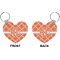 Linked Circles Heart Keychain (Front + Back)