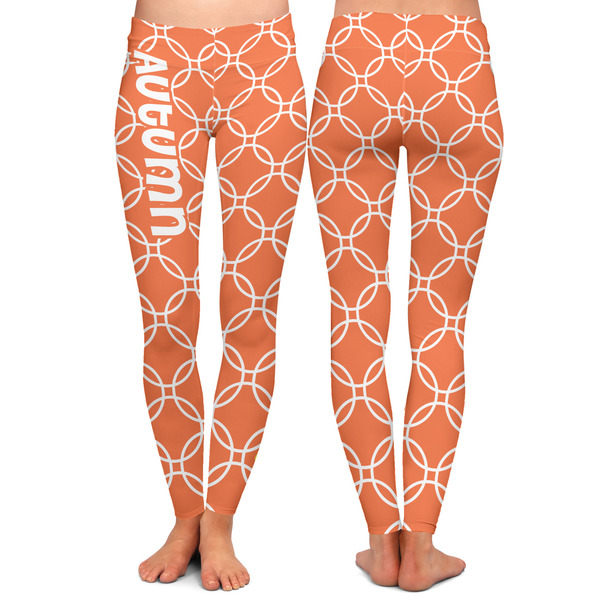 Linked Circles Ladies Leggings - Front and Back