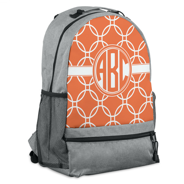 Custom Linked Circles Backpack - Grey (Personalized)