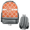 Linked Circles Large Backpack - Gray - Front & Back View