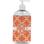 Linked Circles Plastic Soap / Lotion Dispenser (16 oz - Large - White) (Personalized)