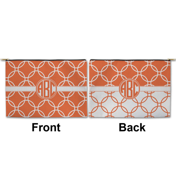 Linked Circles Large Zipper Pouch Approval (Front and Back)
