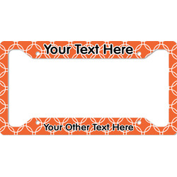 Linked Circles License Plate Frame - Style A (Personalized)