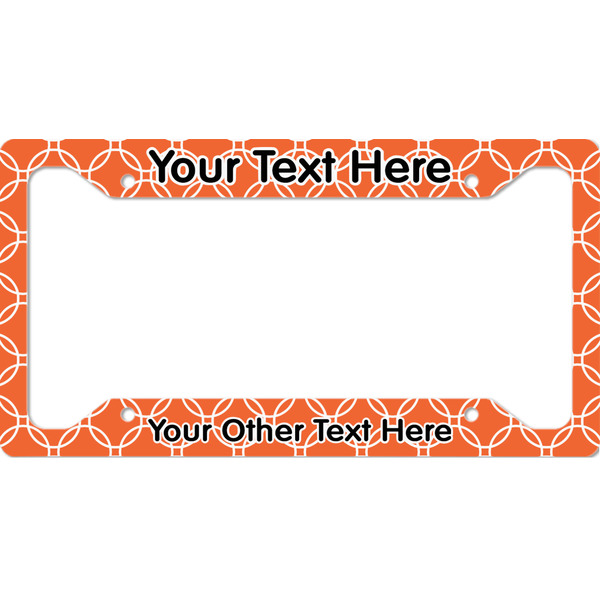 Custom Linked Circles License Plate Frame (Personalized)