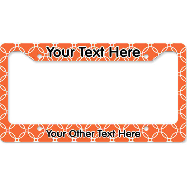 Custom Linked Circles License Plate Frame - Style B (Personalized)