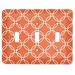 Linked Circles Light Switch Cover (3 Toggle Plate)