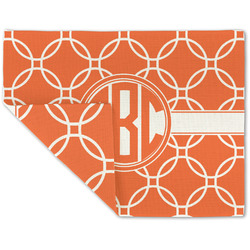 Linked Circles Double-Sided Linen Placemat - Single w/ Monogram