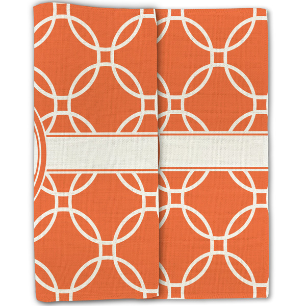Linked Circles Linen Placemat - Folded Half (double sided)