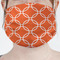 Linked Circles Mask - Pleated (new) Front View on Girl
