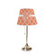 Linked Circles Poly Film Empire Lampshade - On Stand