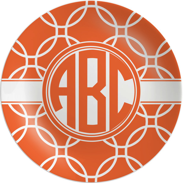 Custom Linked Circles Melamine Salad Plate - 8" (Personalized)