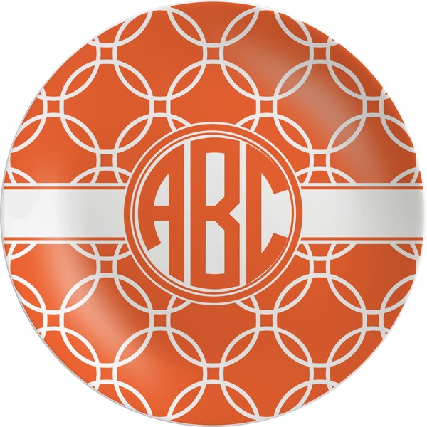 Custom Linked Circles Melamine Plate (Personalized)