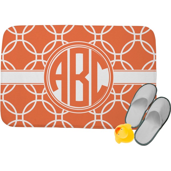 Custom Linked Circles Memory Foam Bath Mat (Personalized)
