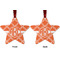 Linked Circles Metal Star Ornament - Front and Back